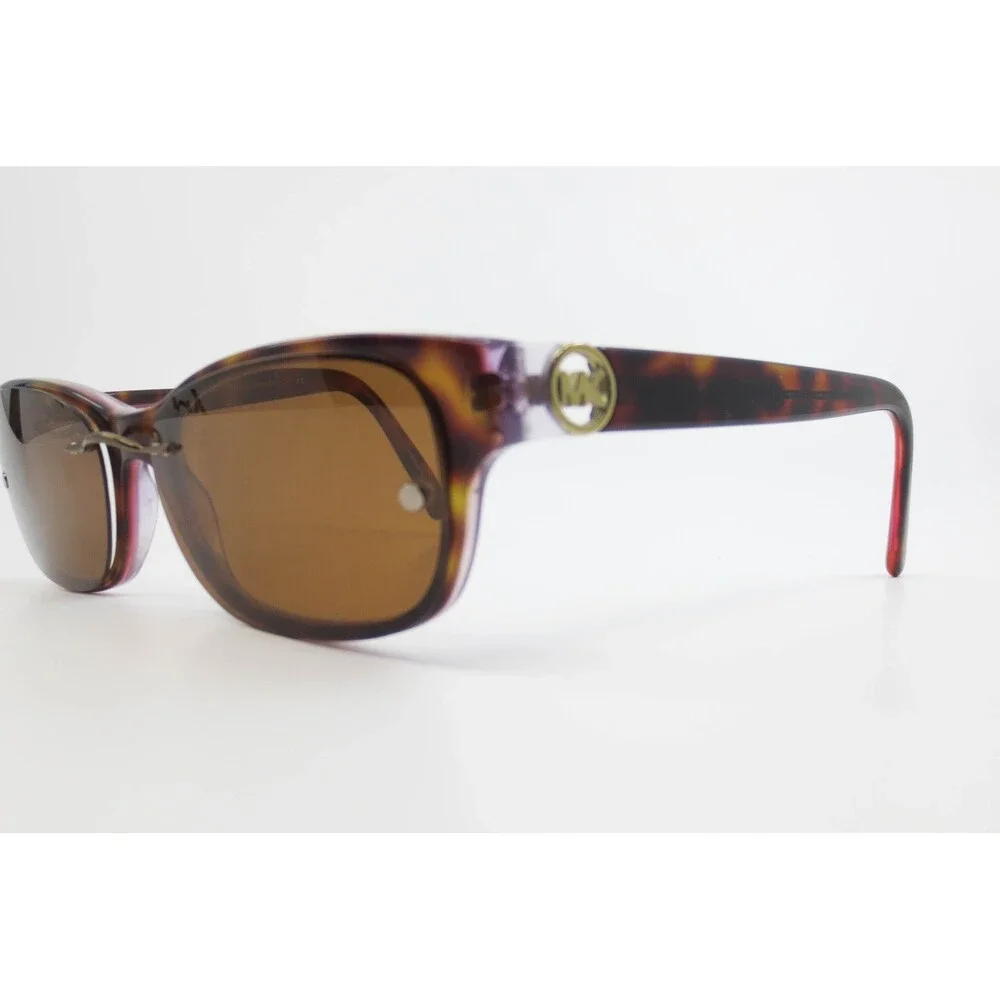 Michael Kors 3003 Tortoise Brown Rectangular Sunglasses MK Logo Women 51-18-135